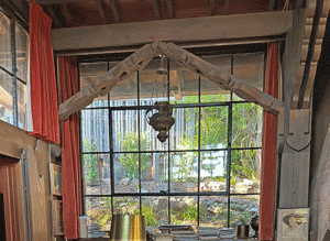 A very large window in the Maybeck Studio, Berkeley, CA